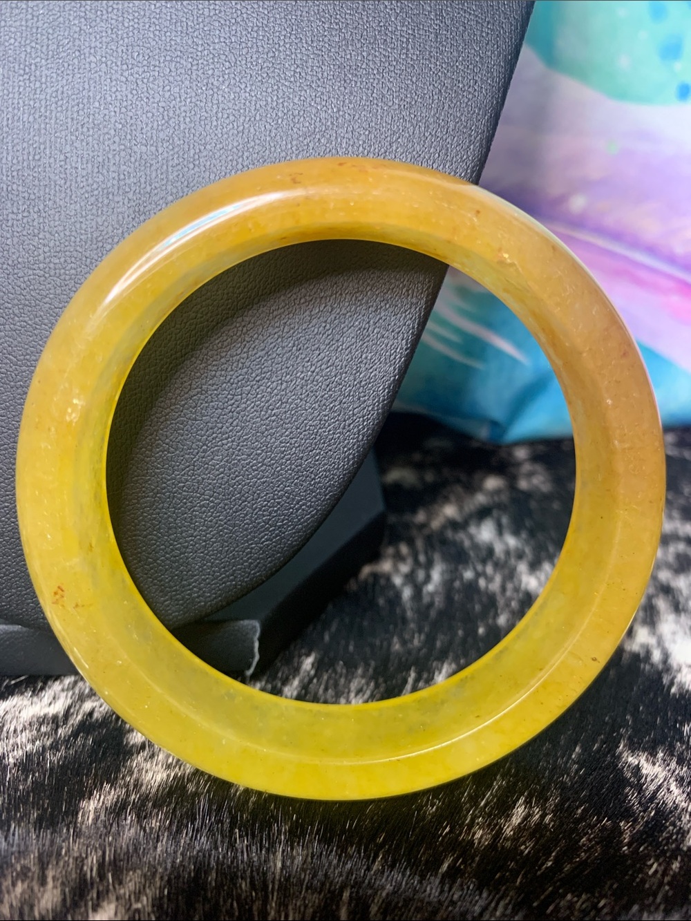 Yellow Stone Bangle Bracelet